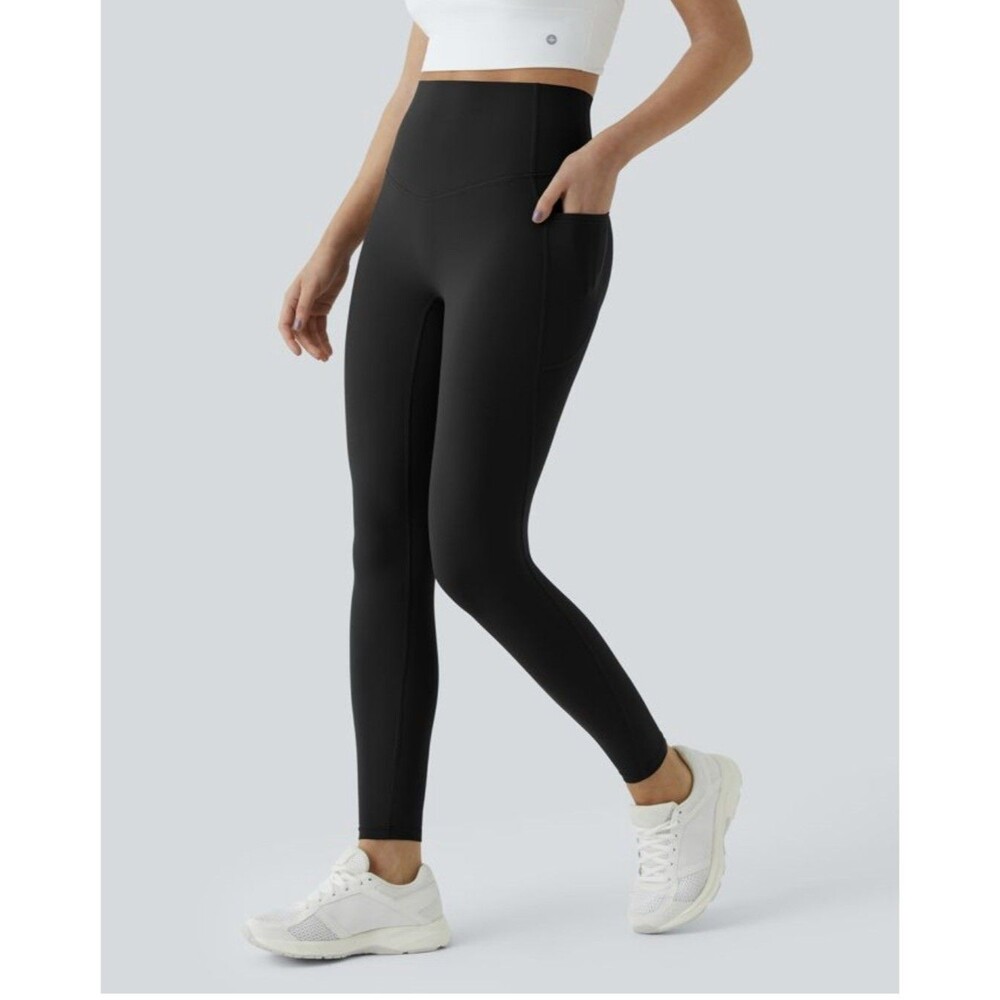 Halara Ultra Sculpt Black High Waisted Scrunch Butt Tummy Control Leggings Small